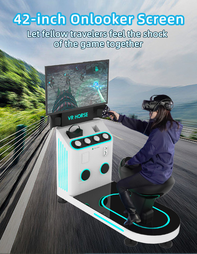 1 プレイヤー 9D バーチャルリアリティシミュレーター 馬に乗る VR ゲームマシン コイン操作 4